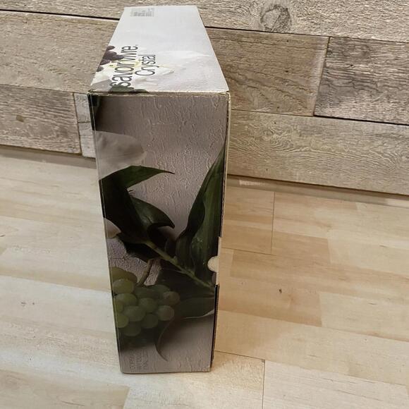 Vtg NIB Savoir Vivre Cornucopia Oval Crystal Bowl - Picture 12 of 14